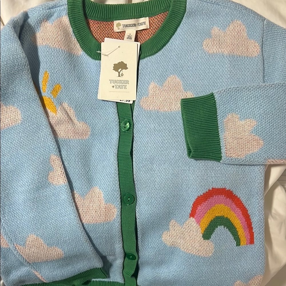 Tucker + Tate Kids Cloud and Rainbow Cardigan